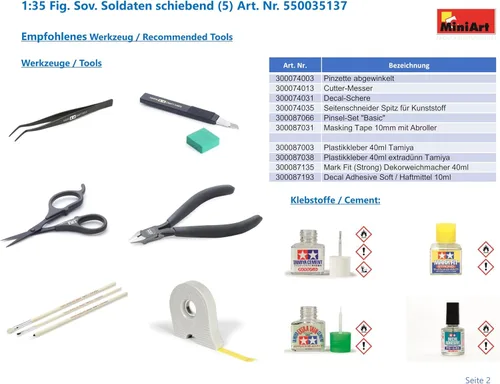 Vista 9 de Miniart 1:35 Empujar soldados soviéticos Kit de modelo de plástico