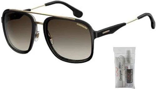 Vista 2 de Carrera CA133S - Gafas de sol de aviador para hombres y mujeres + paquete con kit de gafas de cortesía de diseñador iWear