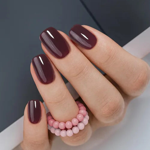 Vista 39 de CurvLife - Uñas postizas cuadradas cortas a presión, color blanco brillante Cuadrado Gradiente Blanco