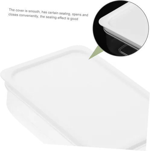 Vista 5 de Recipientes de alimentos para refrigerador resistentes al desgaste con tapas, cajas rectangulares transparentes para almacenamiento de carne