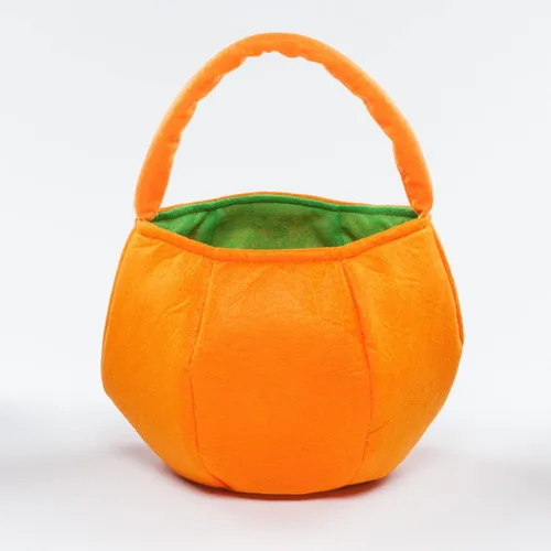 Vista 5 de Halloween Trick or Treat Bucket Bag Nombre personalizado bordado en cesta de dulces de felpa para niños