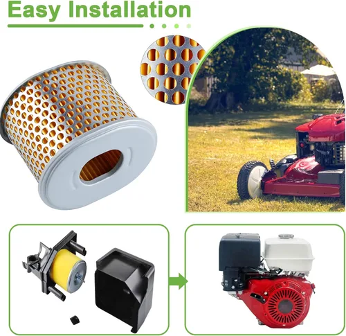 Vista 5 de Filtro de aire 17210-ZE3-505 compatible con motor GX340 11HP GX390 13HP con prefiltro de espuma - Reemplace el filtro de aire 17210-ZE3-010