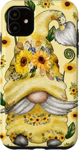 Vista 8 de Unique Sunflower Gnome for Spring and Summer Cute Pattern Case for iPhone 17