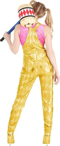 Vista 9 de Disfraz de Harley Quinn de Gold Overalls para mujer