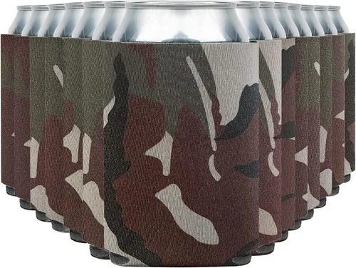 Vista 35 de Fundas enfriadoras de latas de cerveza en blanco (paquete de 14) fundas enfriadoras de latas de cerveza con aislamiento suave - Fundas negras lisas