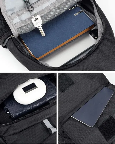 Vista 5 de WATERFLY - Mochila cruzada ligera y plegable, mochila de viaje