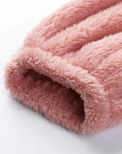 Vista 23 de Pijama de forro polar para mujer, mameluco cálido de sherpa, ropa de dormir de una pieza con cremallera y capucha