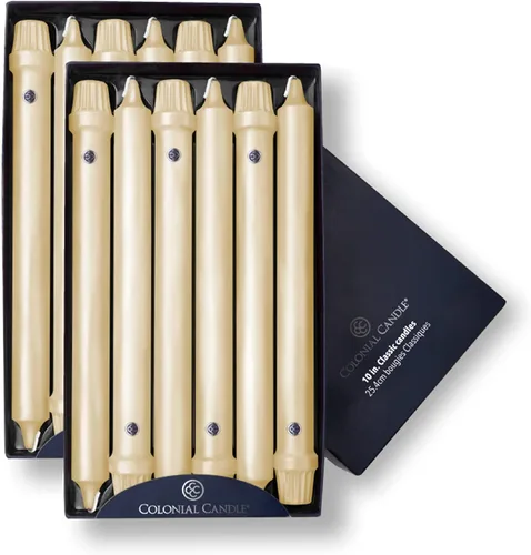 Vista 70 de Colonial Candle Handipt Collection - Vela cónica sin perfume, color blanco, 6 pulgadas, paquete de 12, hasta 4 horas de combustión
