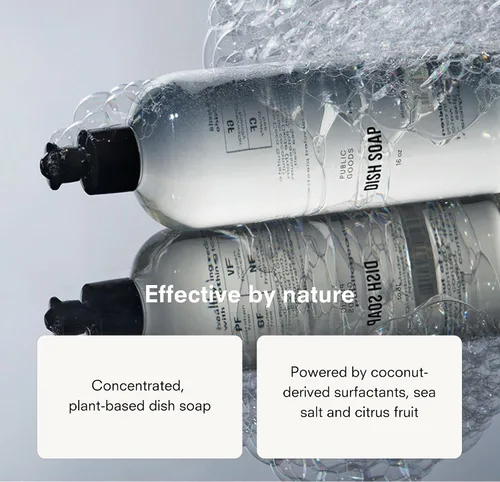 Vista 2 de Public Goods Jabón natural para platos Jabón de cocina A base de plantas y vegano Líquido detergente transparente para platos Fórmula
