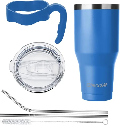 Vista 2 de Ezprogear Vaso de acero inoxidable de 40 onzas, azul