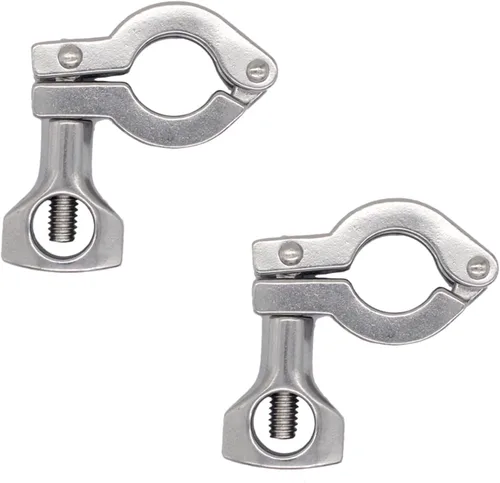 Vista 11 de Tri Clamp 0.5-0.75" Acero inoxidable 304 Heavy Duty Sanitaria Abrazadera Solo Pin con Junta de Silicona