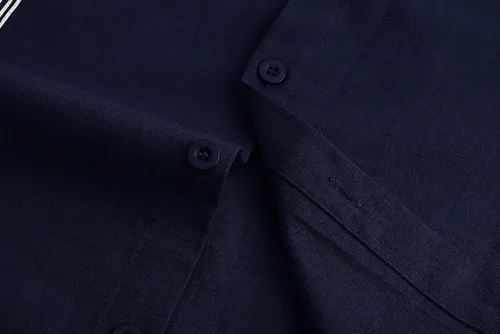 Vista 5 de Camisas de guayabera cubana para hombre, de algodón, ajuste relajado, de lino, manga corta, camisa de playa, con botones