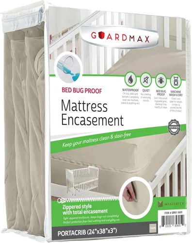 Vista 21 de Protector de colchón Guardmax con cremallera funda contra insectos para cama 100% impermeable suave, hipoalergénico y transpirable