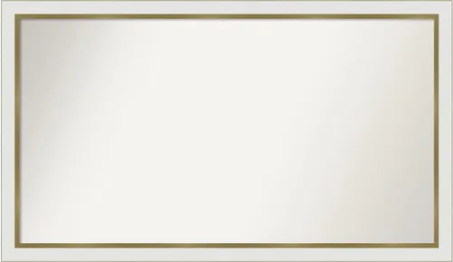 Vista 281 de Amanti Art Espejo personalizado, espejo de baño estrecho Alexandria White Wash, espejo de pared o espejo de tocador de baño sobre el fregadero