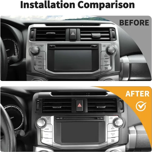 Vista 2 de Voodonala Para 4Runner ABS Control Central Navigation Dashboard Instrumento Fascia Panel Cubierta Trim para 2010-2019 Toyota 4Runner Accesorios