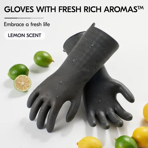 Vista 2 de Vgo... Men's Work Gloves,Abrasion & Tear Resistant,for Construction, Cement, Sewage, Drain Cleaning & Rough Tasks(TP1117)