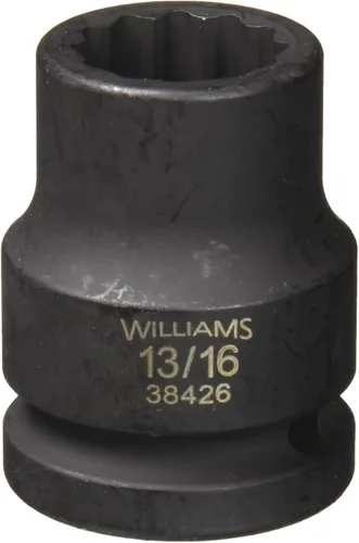 Vista 16 de Williams 38432 3/4 pulgadas Drive 1 pulgada estándar de impacto zócalo, 12 puntos