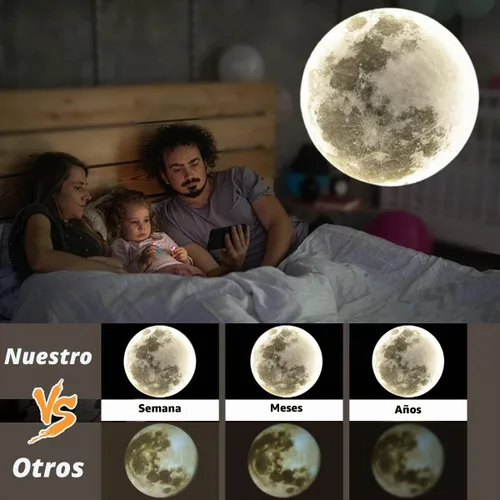 Vista 5 de Proyector de Luz Nocturna de Luna Sin Decoloración, Lámpara de Luna con Alimentación USB, Proyector de Luz Nocturna de Ambiente Romántico