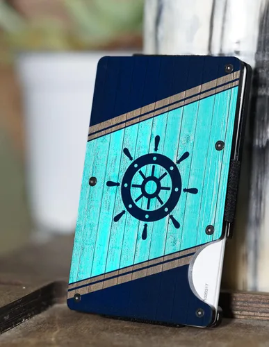 Vista 7 de MIKENCO Navy - Us Naval Husband Wallet Husband Dad Wallet Son Gift Fathers Day - Men Wallet Dad Birthday Gift, Valentine Gift For Husband, Front