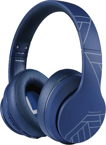 Vista 11 de PowerLocus - Auriculares inalámbricos Bluetooth, auriculares sobre la oreja con micrófono, 50 horas de reproducción, sonido estéreo HiFi, graves