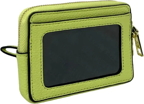 Vista 2 de Steve Madden Bpipper - Estuche para tarjetas con cremallera, Mordedura de limón, Steve Madden Estuche de tarjeta de pulsera