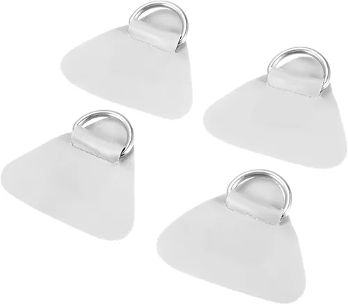 Vista 9 de X AUTOHAUX 4 Pcs D Ring Patch PVC Stainless Steel Triangle Shape D Ring Pad for Inflatable Boat Kayak Canoe Deck