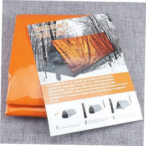 Vista 7 de BESPORTBLE Tienda de campaña de tubo al aire libre de emergencia portátil a prueba de viento PE Material Tienda de supervivencia para acampar