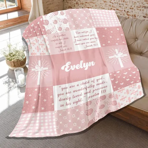 Vista 13 de Mantas de versículo bíblico de franela de felpa suave para niños, manta ligera para aire acondicionado para niños, decoración de sofá, habitación