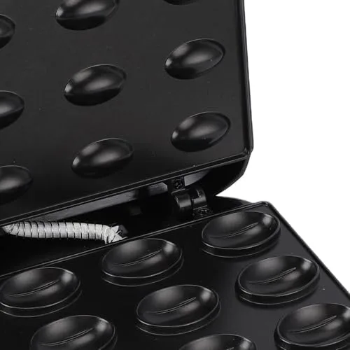 Vista 6 de Oreshki Nuts - Máquina para hacer galletas de nuez, 12 sartén, enchufe de EE. UU., 110 V, 750 W, calefacción de doble cara, compacta, antiadherente