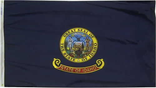 Vista 6 de Annin Flagmakers Bandera del estado de Idaho fabricada en Estados Unidos según las especificaciones de diseño oficiales del estado, 2 x 3 pies