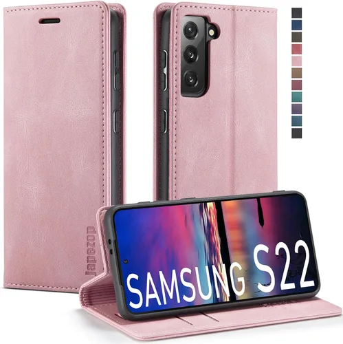 Vista 32 de Funda tipo cartera para Samsung Galaxy S22 5G con bloqueo RFID, color negro