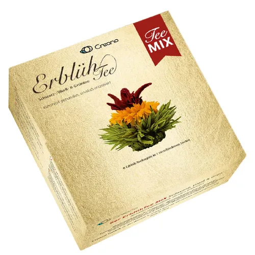 Vista 7 de Creano Flores de Té en Taza - Té Floreciente - 8 Tés Florecientes en 4 Variedades Diferentes - Té Verde