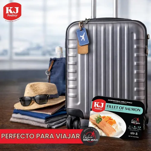 Vista 6 de KJ Poultry Kosher Ready Meals - Filete de salmón y pescado, comida Parve MRE lista para comer, alimentos proteicos, halal, (1 unidad) preparado