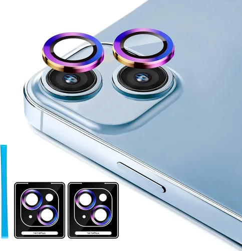 Vista 21 de Jeluse Paquete de 2 protectores de lente de cámara para iPhone 16 Pro Max/iPhone 16 Pro/iPhone 15 Pro Max/iPhone 15 Pro/iPhone 14 Pro Max/iPhone 14