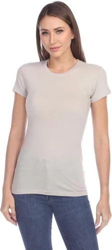 Vista 7 de Pimatee Camisas de manga corta para mujer, 100% algodón, 3 piezas, ajuste delgado, básico, cuello redondo, peso ligero, tela suave