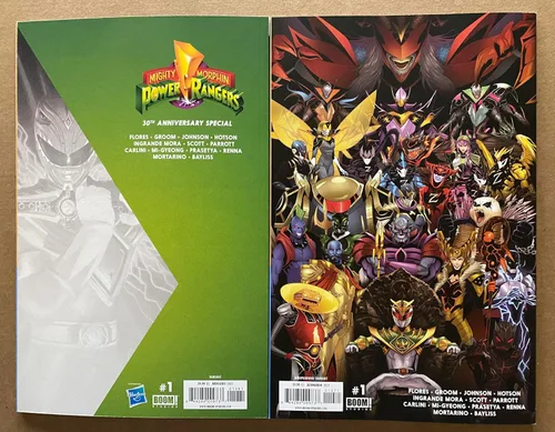 Vista 2 de Mighty Morphin Power Rangers 30º Aniversario Especial #1 2023 1:10 y 1:5 Edición de Distribuidor Variante Libro de Cómics de 2. - ESTE ARTÍCULO ESTÁ