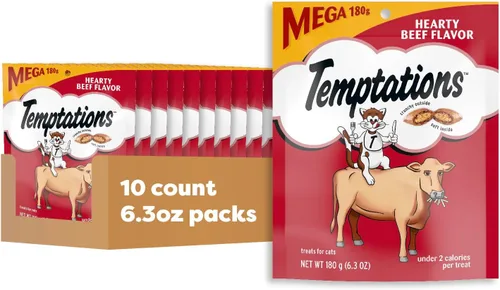 Vista 13 de Golosinas Temptations clásicas para gatos, empaque múltiple