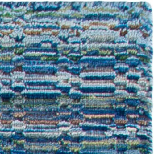 Vista 5 de SAFAVIEH Himalaya Collection - Alfombra decorativa, 2 x 3 pies, azul y multicolor, lana hecha a mano, ideal para zonas de alto tráfico en entrada
