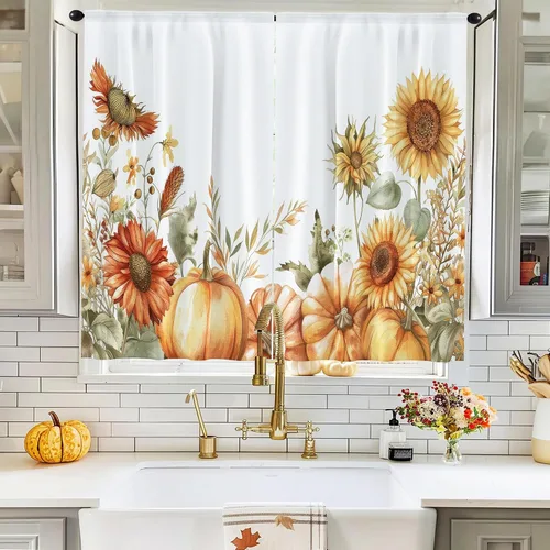 Vista 10 de Cortina de eucalipto negro y gris, cenefa para tratamiento de ventana, estilo bohemio, rústico, floral, bolsillo para barra, cortinas de ventana