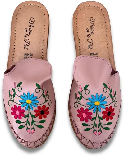 Vista 6 de Mexico en la Piel Sandalias de cuero para mujer hechas a mano.