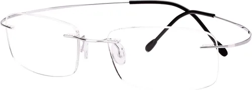 Vista 8 de Agstum Titanium Rimless Flexible Frame Hingeless Optical Eyeglasses Negro