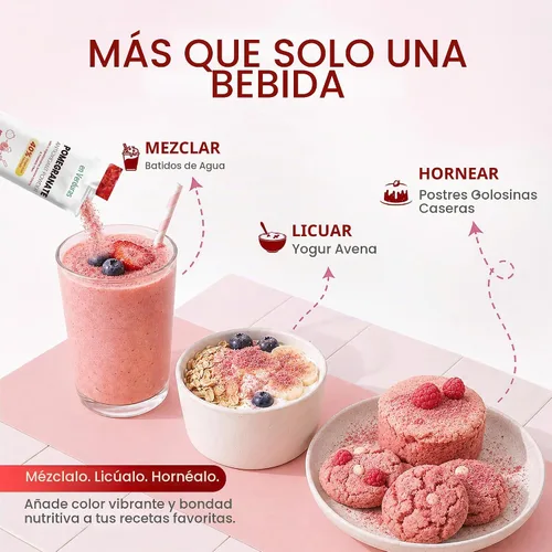 Vista 6 de inGreens Polvo de granada, mezcla de bebida antioxidante, paquetes de 30