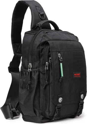 Vista 8 de Mochilas de hombro tipo bandolera NICGID, mochilas para pecho y hombro, mochilas para laptop de 12.5'' 13.3'' 14.1'' 15.6'', mochila crossbody tipo