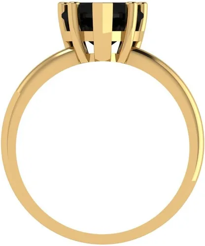 Vista 4 de Anillo de compromiso de 5 puntas, con solitario de corte de corazón, de 2,0 quilates, oro amarillo de 14 quilates