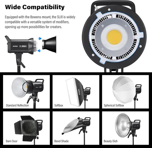 Vista 4 de Godox SL100D Luz diurna COB LED luz de vídeo
