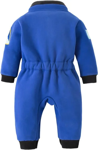 Vista 3 de LXKIKMM Disfraz de astronauta para bebé de Halloween Azul