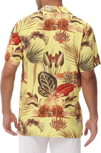 Vista 2 de MCEDAR Hawaiian Shirt for Men Regular Fit Short Sleeve Button Down Summer Beach Tropical Aloha Shirts S-3XL