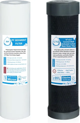Vista 7 de Sistema de filtro de agua dual externo para vehículos recreativos para reducir sedimentos, suciedad, arena, óxido, partículas de escamas y sabor a