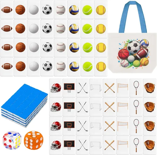 Vista 7 de Hollowfly 2 Jugadores Mahjong Bloque Set Animales