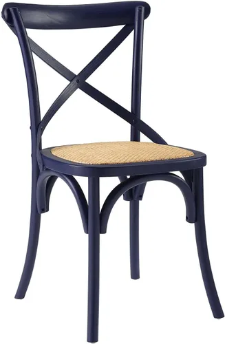 Vista 10 de Modway Gear - Silla de comedor de estilo rústico y moderno estilo granja, en madera de olmo y ratán, color negro